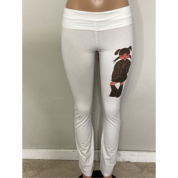 New. Moshi moshi white pants with brown girl. Small. Retails $168 - Picture 1 of 8